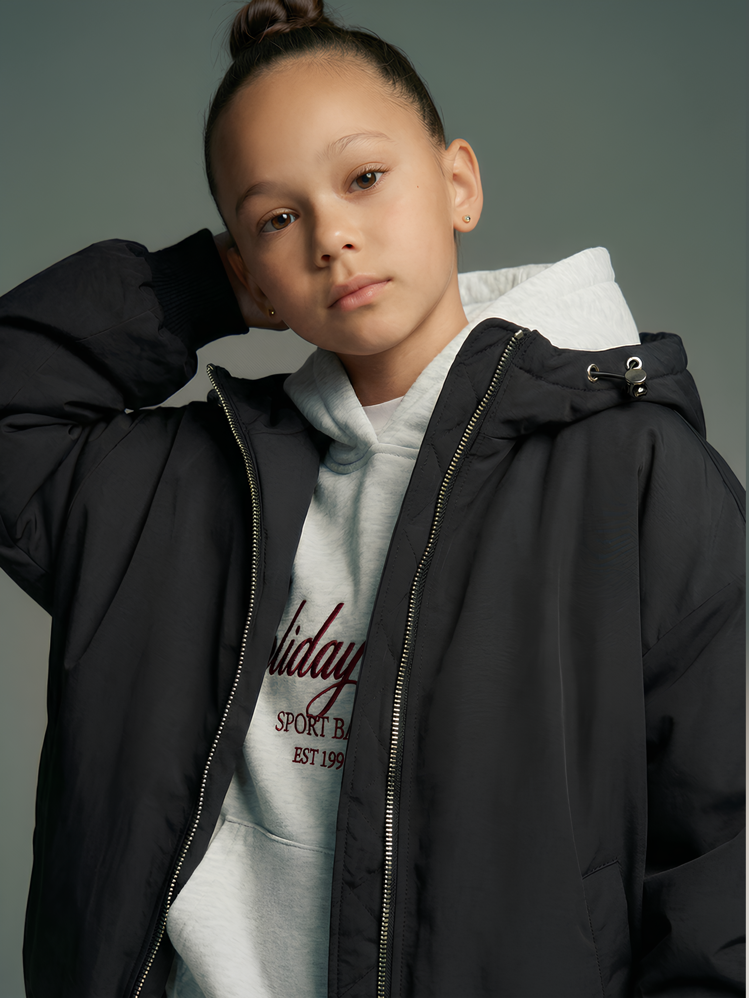 Куртка MIRANAM БомберДетскДевочкиF55Черн - фото 4