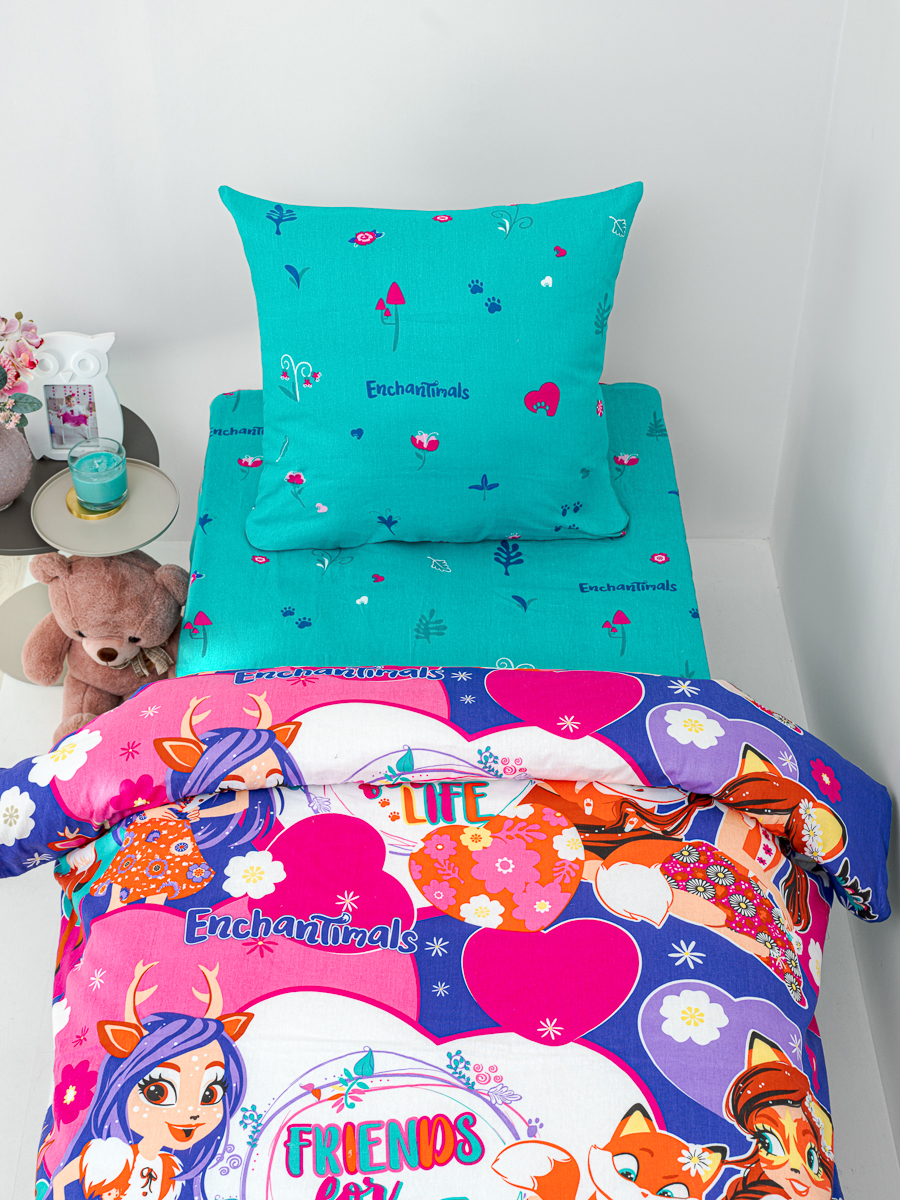 Комплект постельного белья Павлинка Enchantimals полутораспальный 3 предм. - фото 8