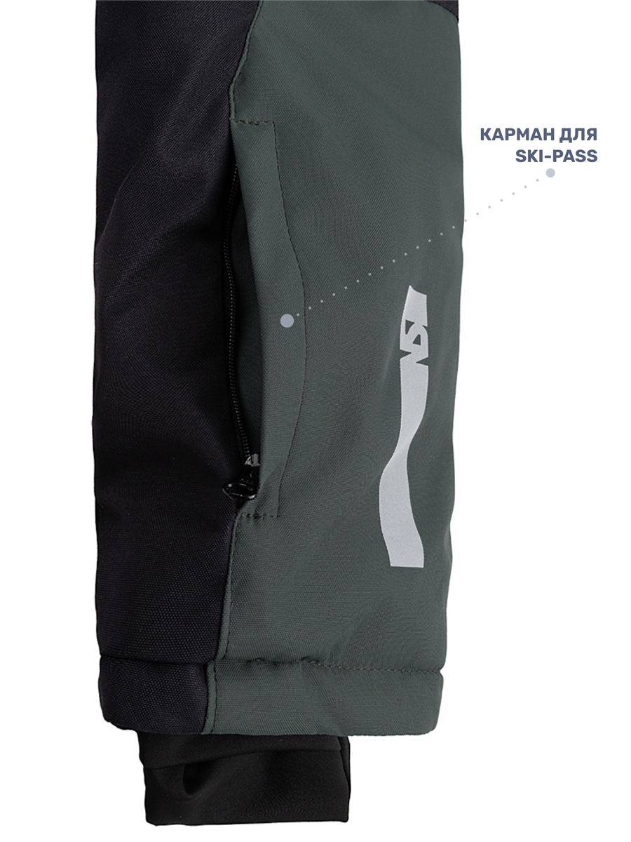 Комбинезон NIKASTYLE 8з6724 мох/черный - фото 9