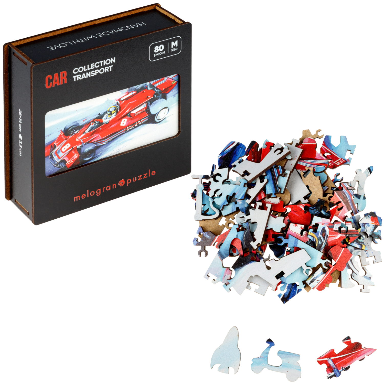 Пазл 1TOY Гоночный автомобиль деревянный - фото 4