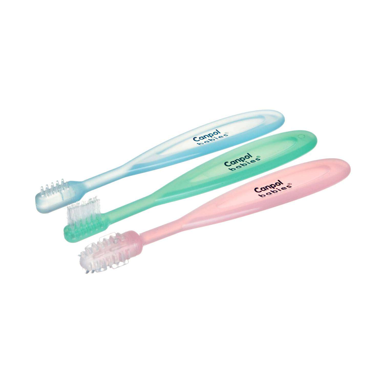 Зубная щетка классическая Canpol Babies 3 шт. в ассортименте - фото 3