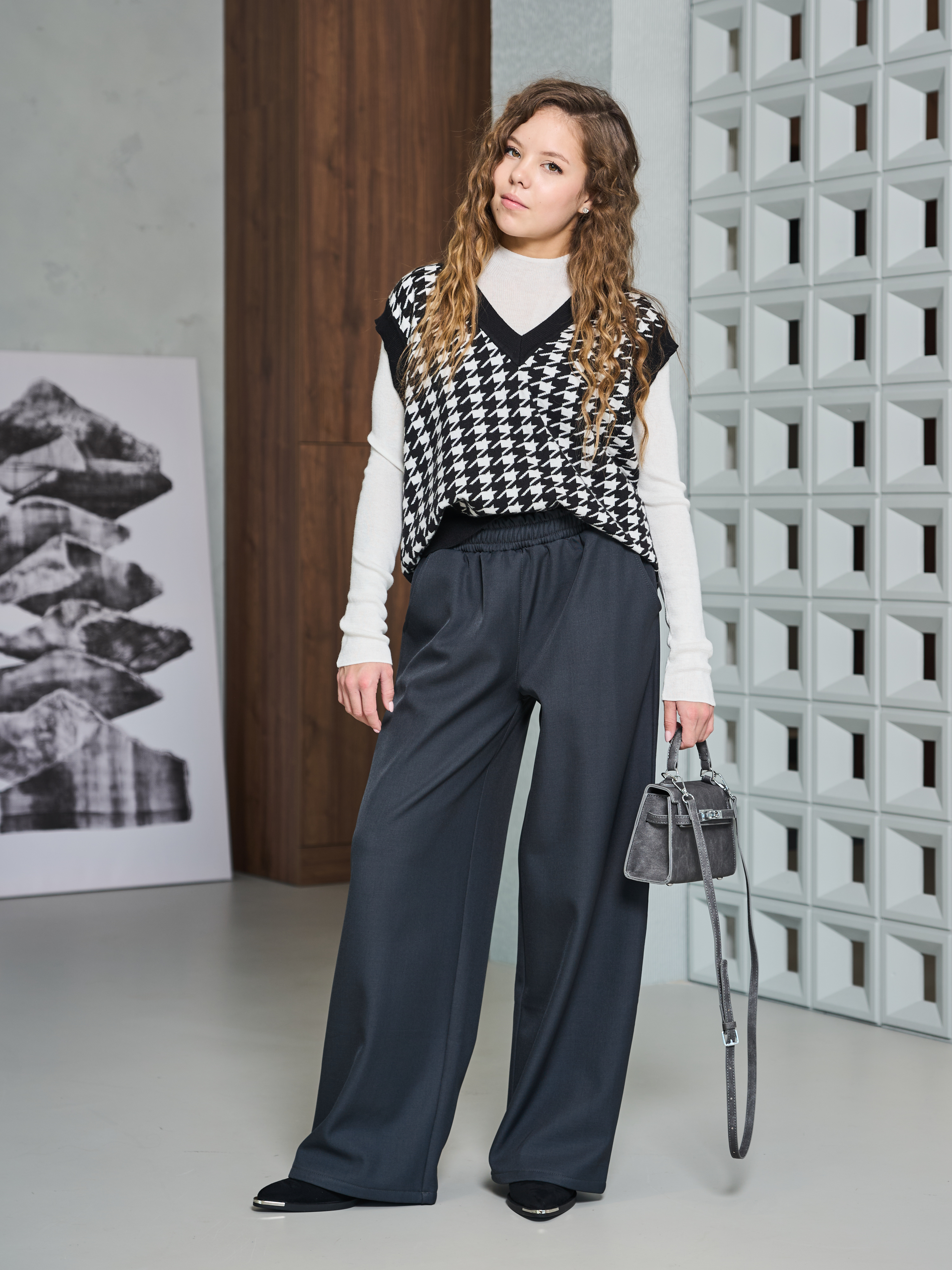 Брюки-палаццо СИНЯЯ МОДА WF502A-H39 - фото 6