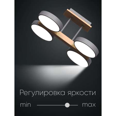 Светодиодный светильник Wedo Light потолочный 72W серый LED