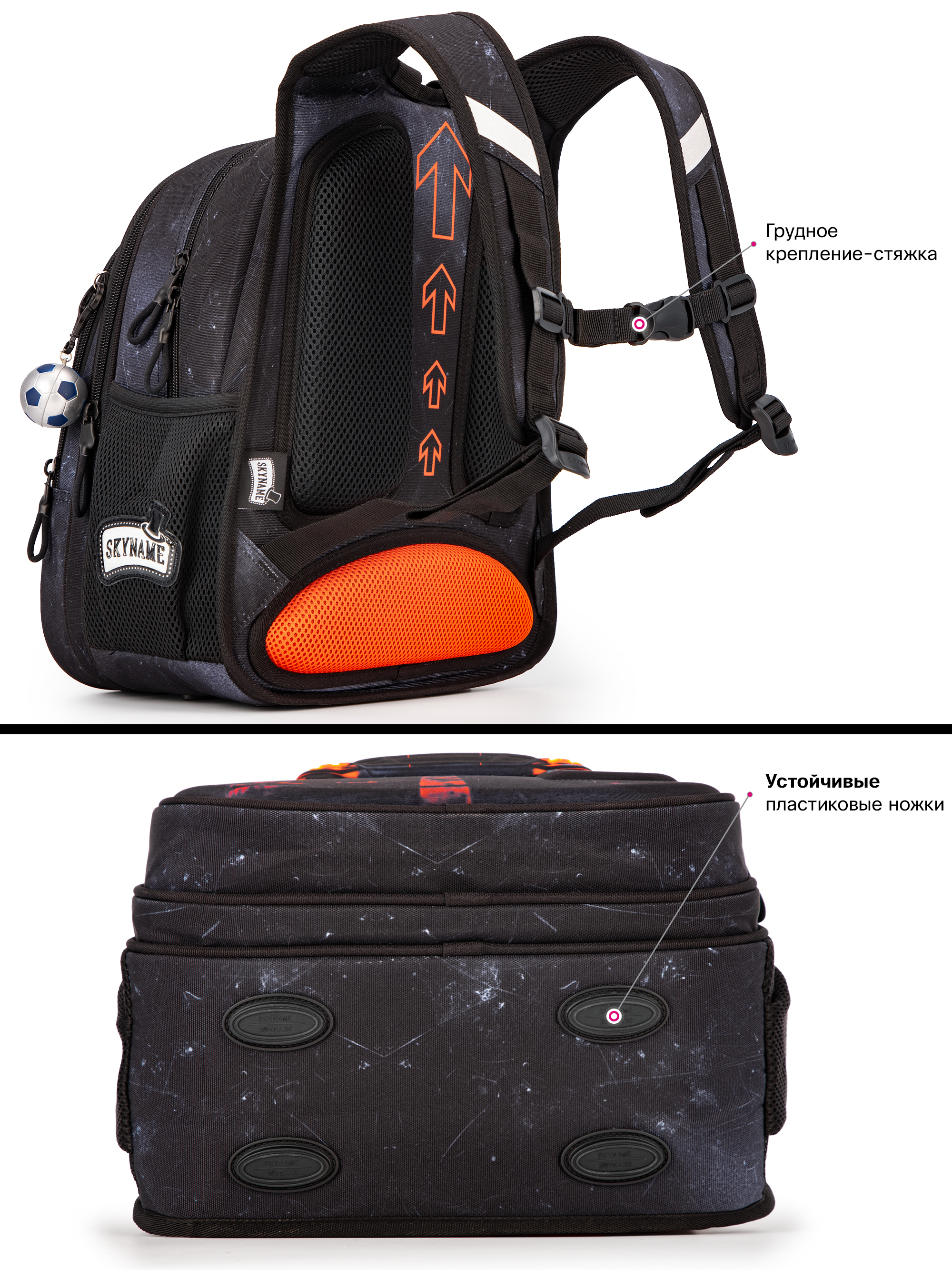 Рюкзак SkyName 1-4 класс, набор 5 в 1 - фото 10