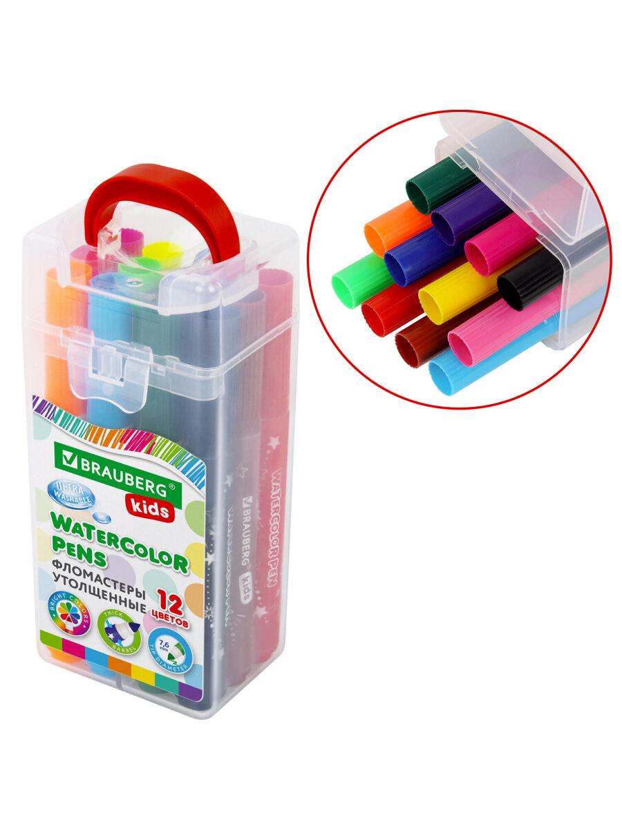 Фломастеры Brauberg 12 цв. - фото 1