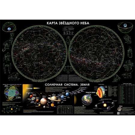 Карта настенная Атлас Принт Зведного неба 1.43х1.02 м