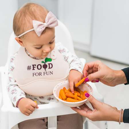 Нагрудник Babyono силикон 1 шт. в ассортименте