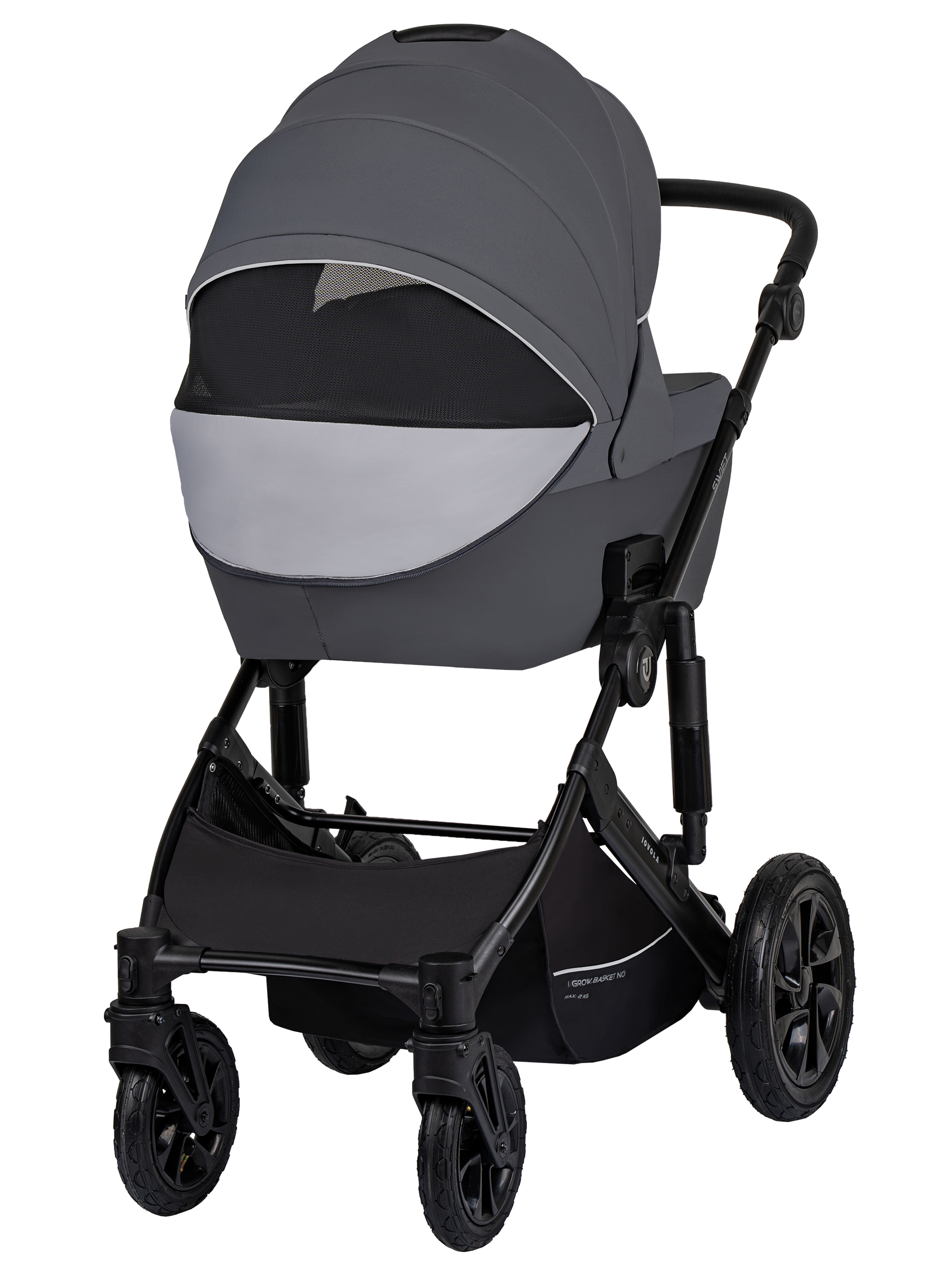 Коляска 3в1 JOVOLA Swift Plus темно-серый - фото 3