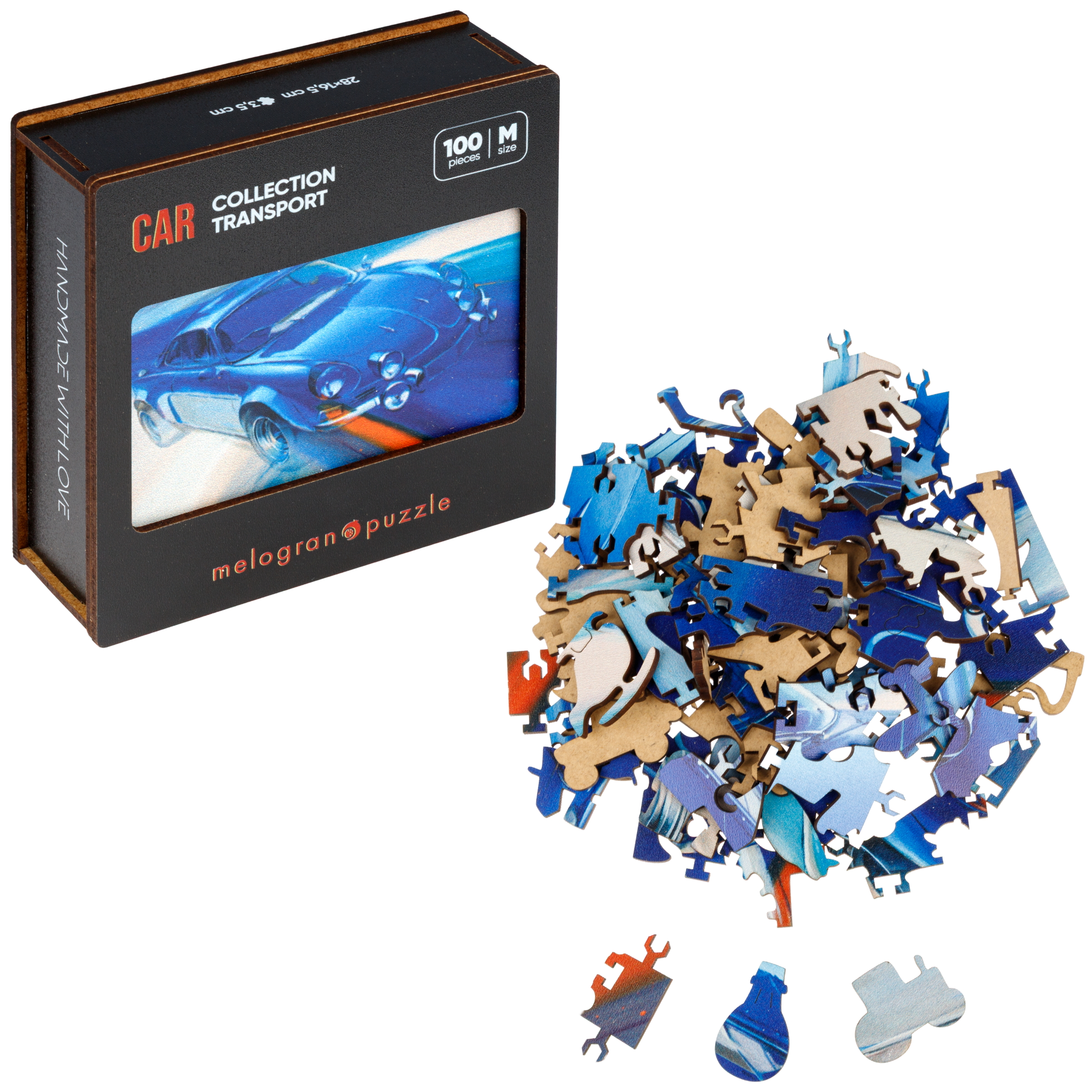 Пазл 1TOY Автомобиль ретро синий деревянный - фото 11