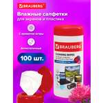 Моющее средство Brauberg для экранов 100 шт.