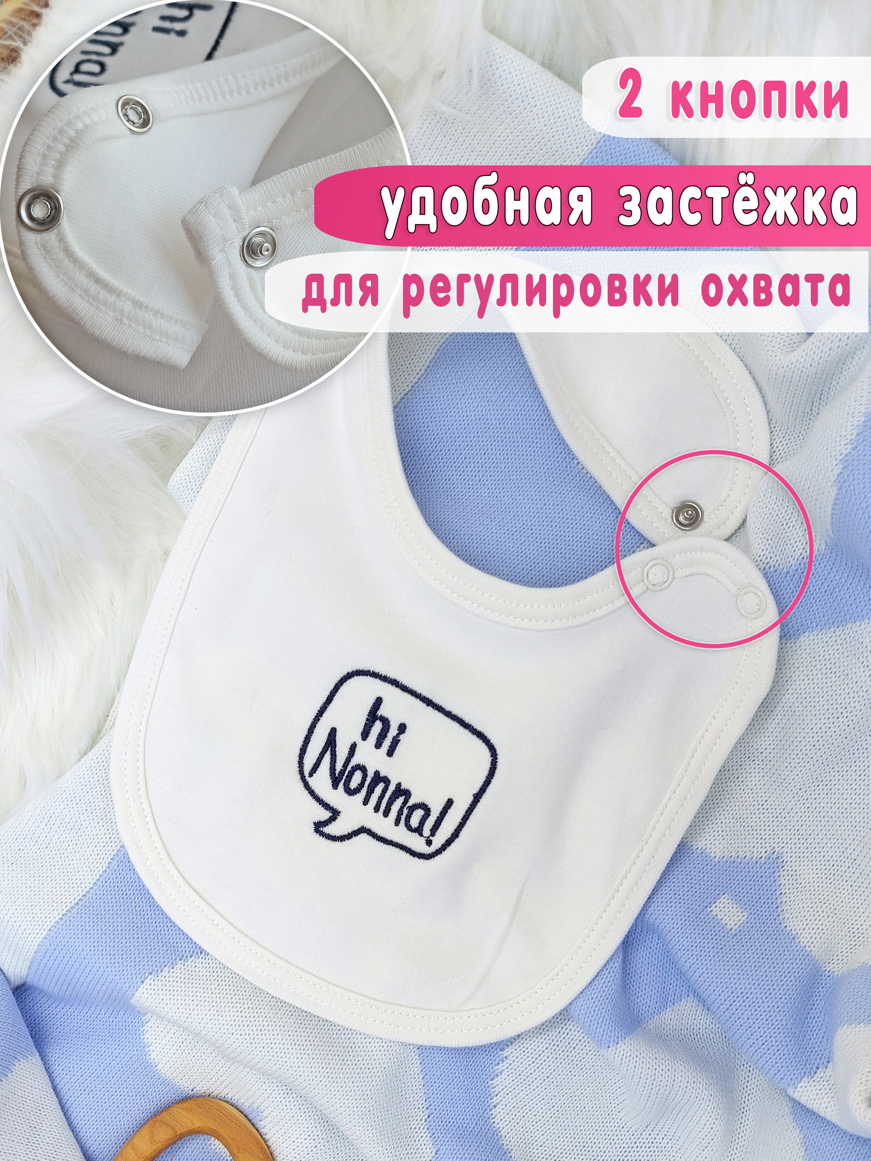 Комплект на выписку Nonna Baby KDT-DM-GRBL-3 - фото 6