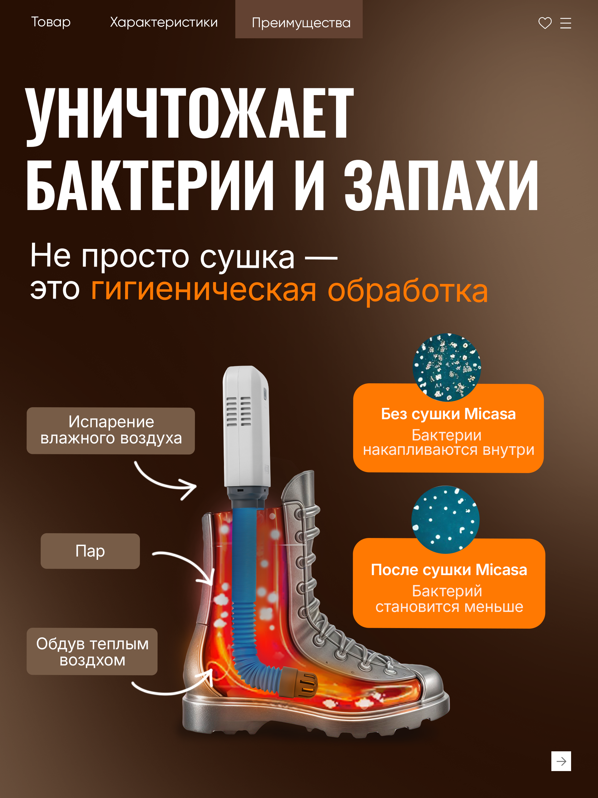 Сушилка для обуви MiCasa - фото 9