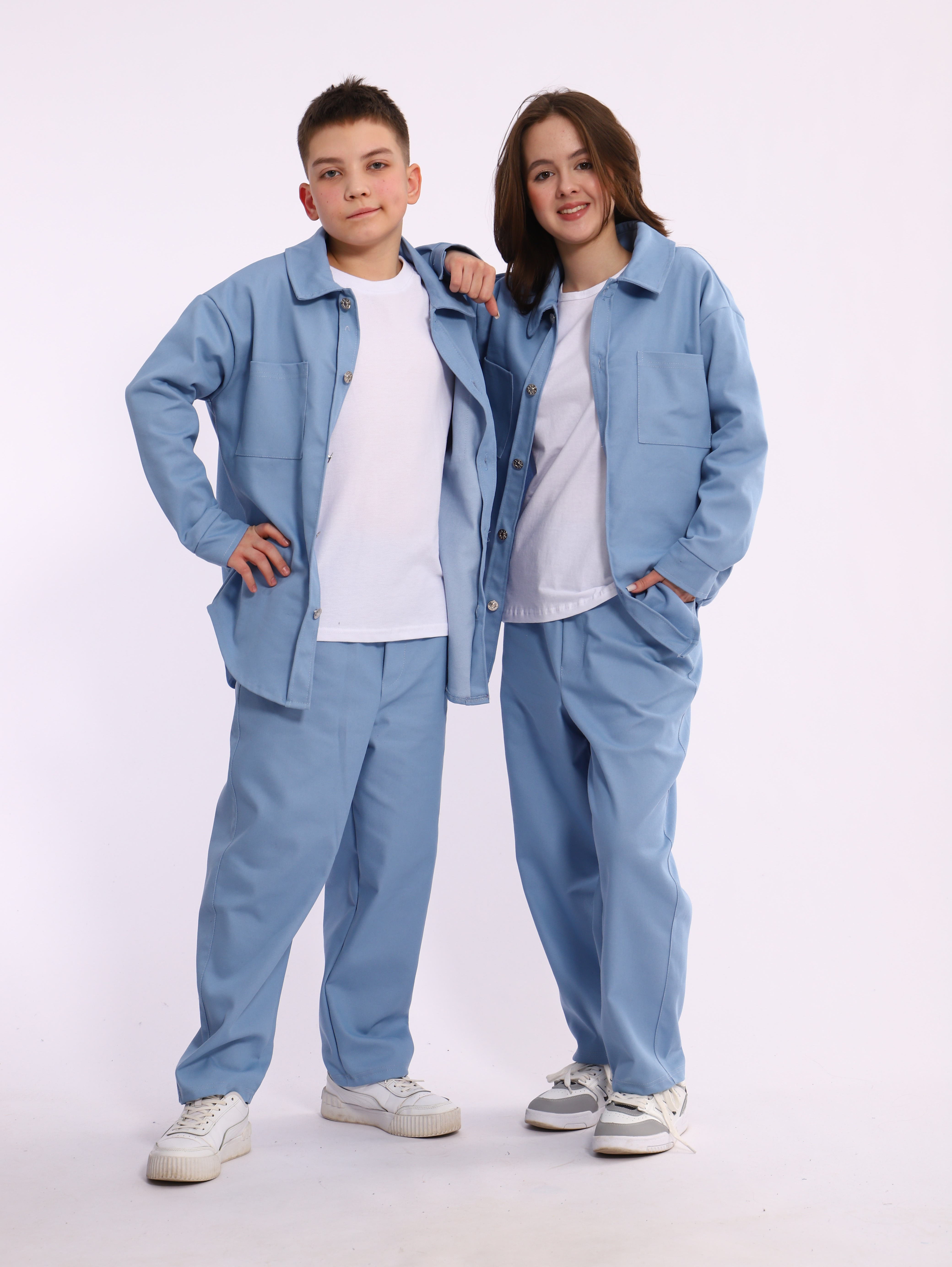 Костюм ЛАДОШКИ Комплект Деним голубой - фото 4