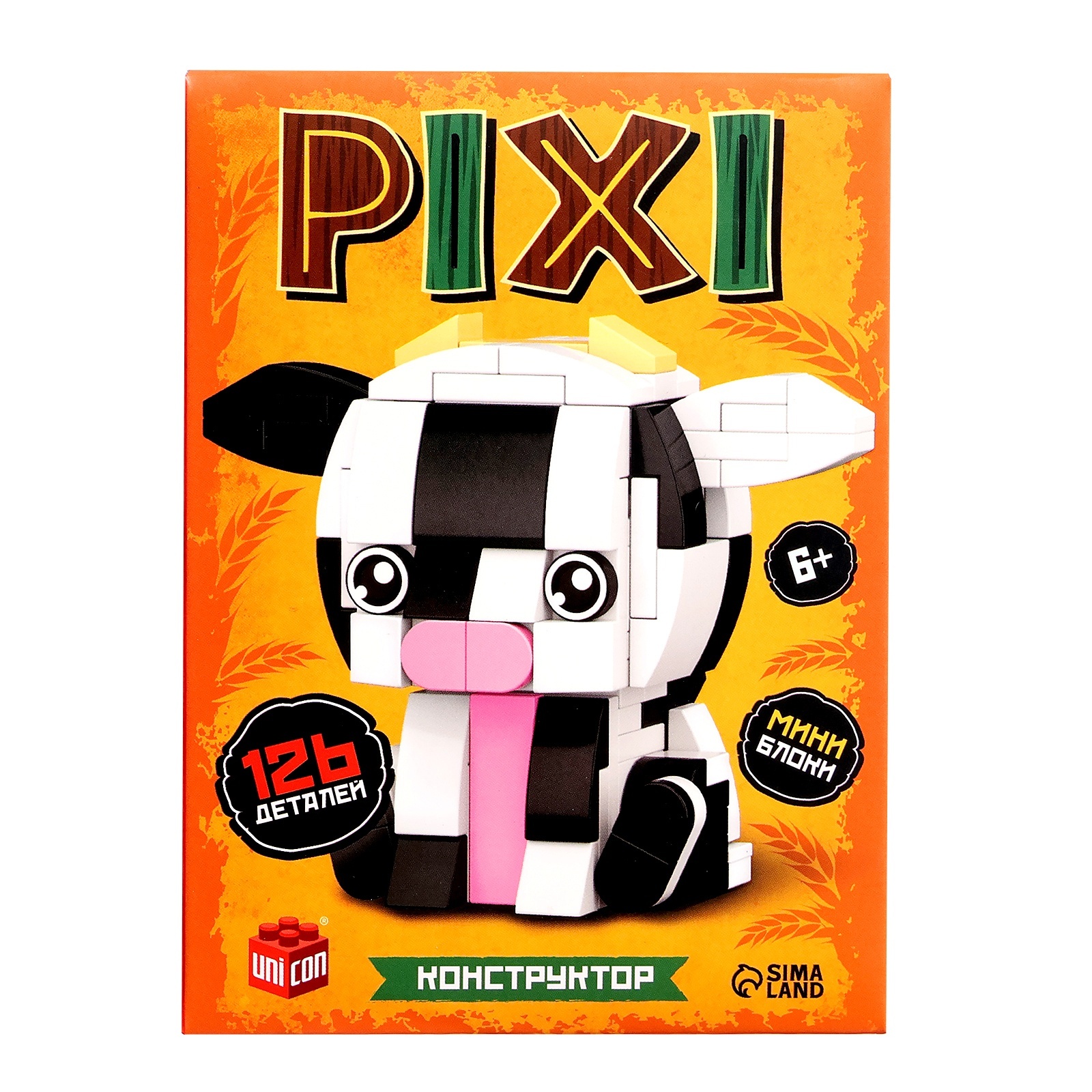 Конструктор Unicon PIXI Коровка 126 дет. - фото 3