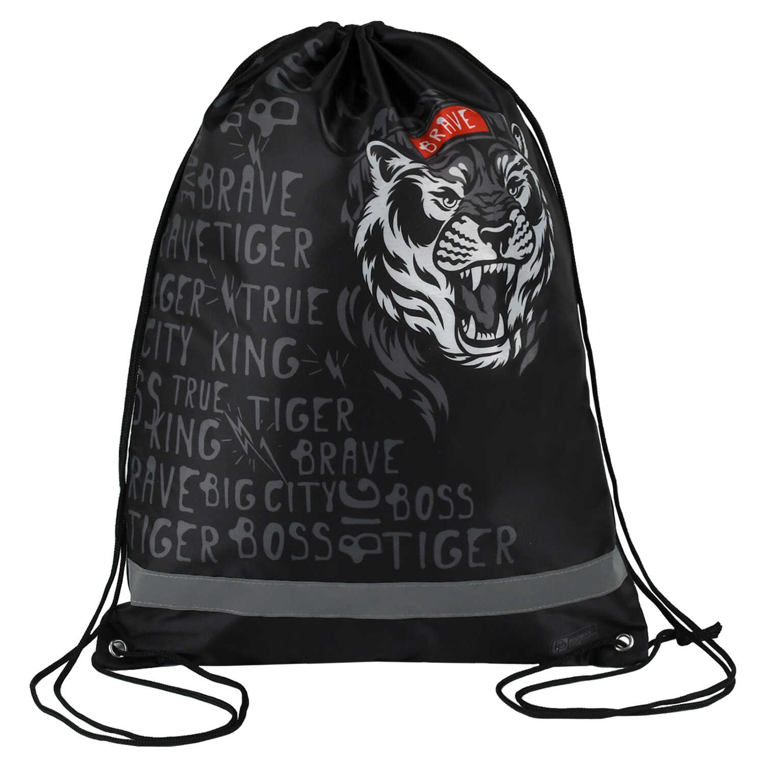 Изображение товара [Сумка] Феникс + Тигр Мешок для обуви 36х48 см Водонепроницаемый с отражателем