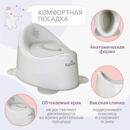 Горшок KidWick Улитка серый
