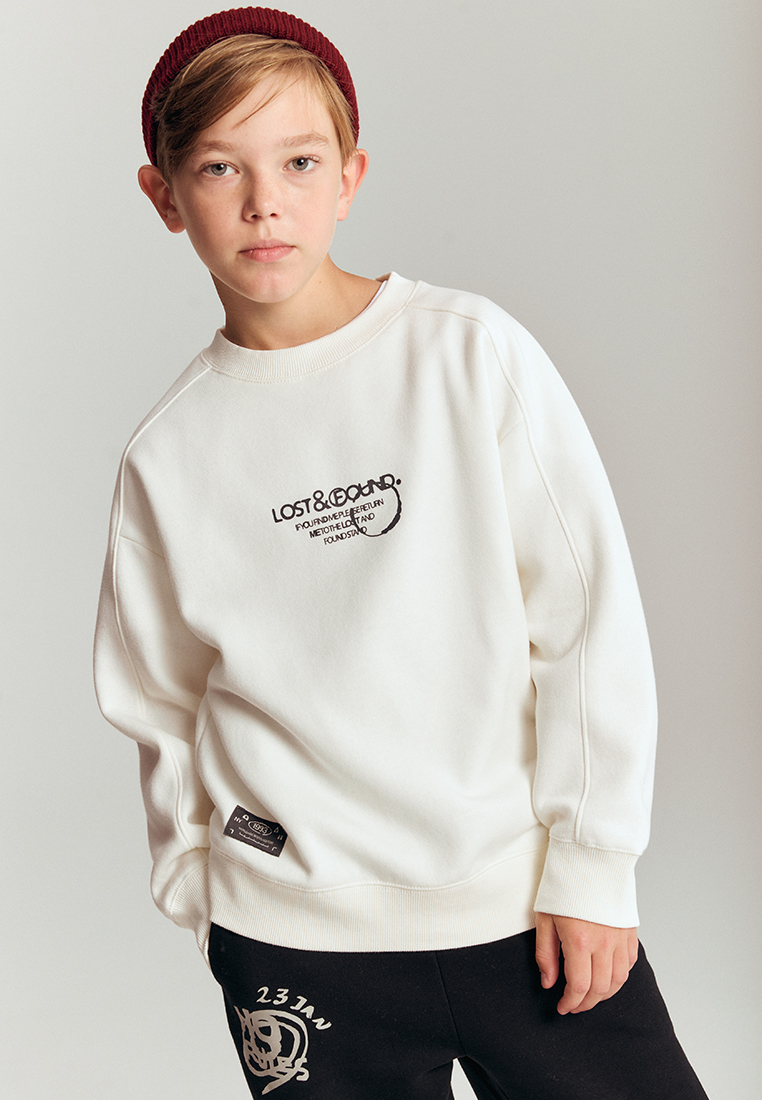 Cвитшот artie W25K03T-1515M/Молочный - фото 1