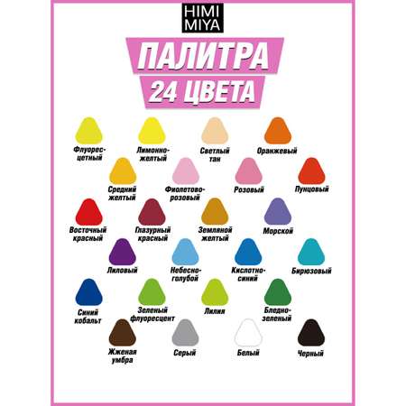 Карандаши пастельные HIMI MIYA 24 шт.