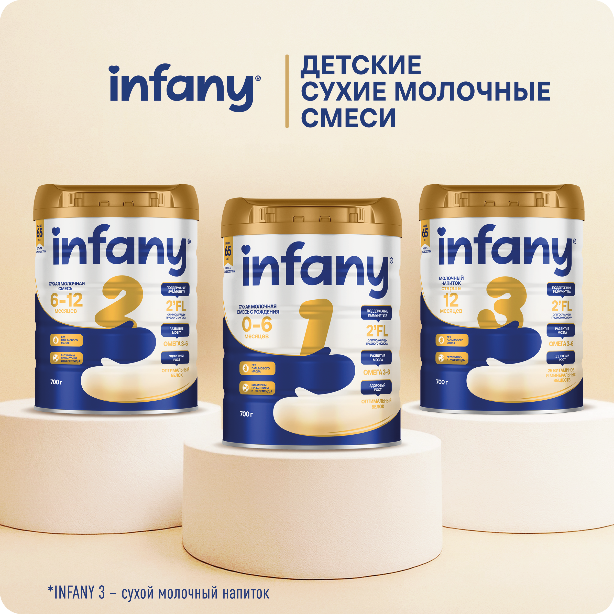 Сухой молочный напиток Infany 3 для питания детей с 12 месяцев 700г - фото 15