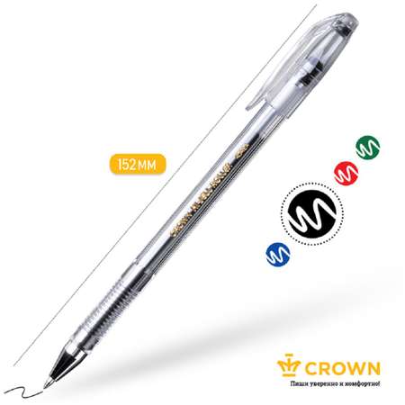 Ручка гелевая CROWN 12 шт.