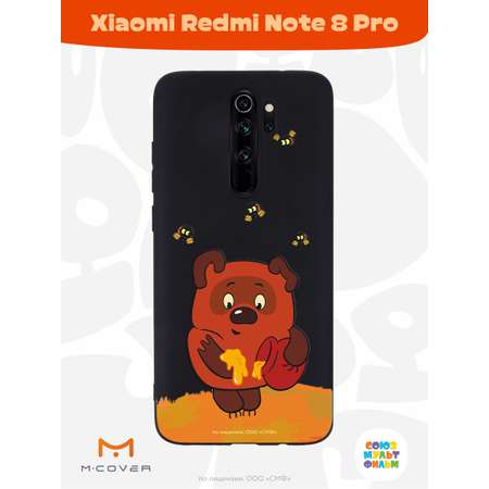 Силиконовый чехол Mcover для смартфона Xiaomi Redmi Note 8 Pro Союзмультфильм Медвежонок и мед