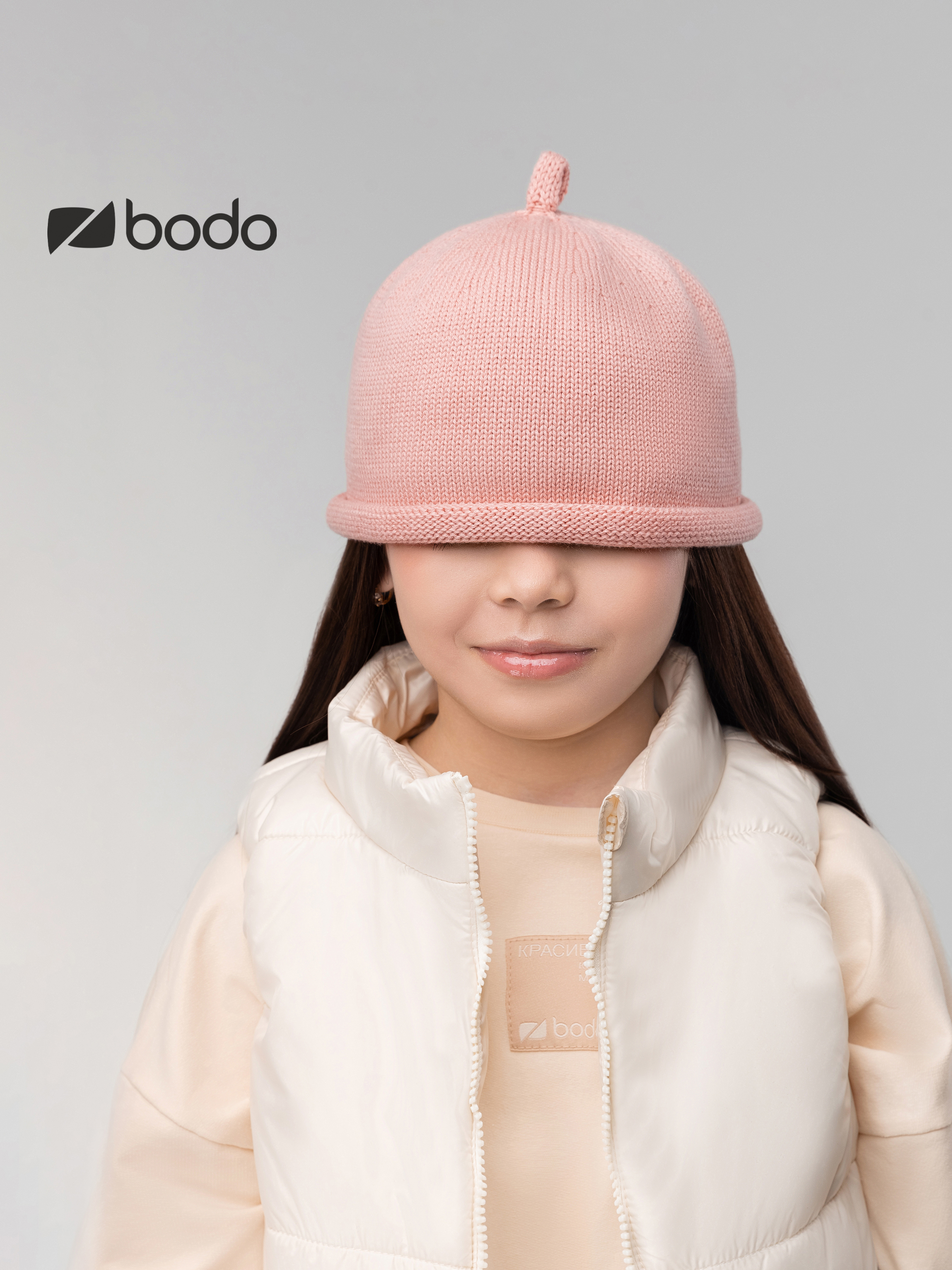 Шапка Bodo 10-424MU_пудровый - фото 2