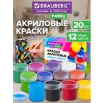 Краски акриловые Brauberg 12 цв.