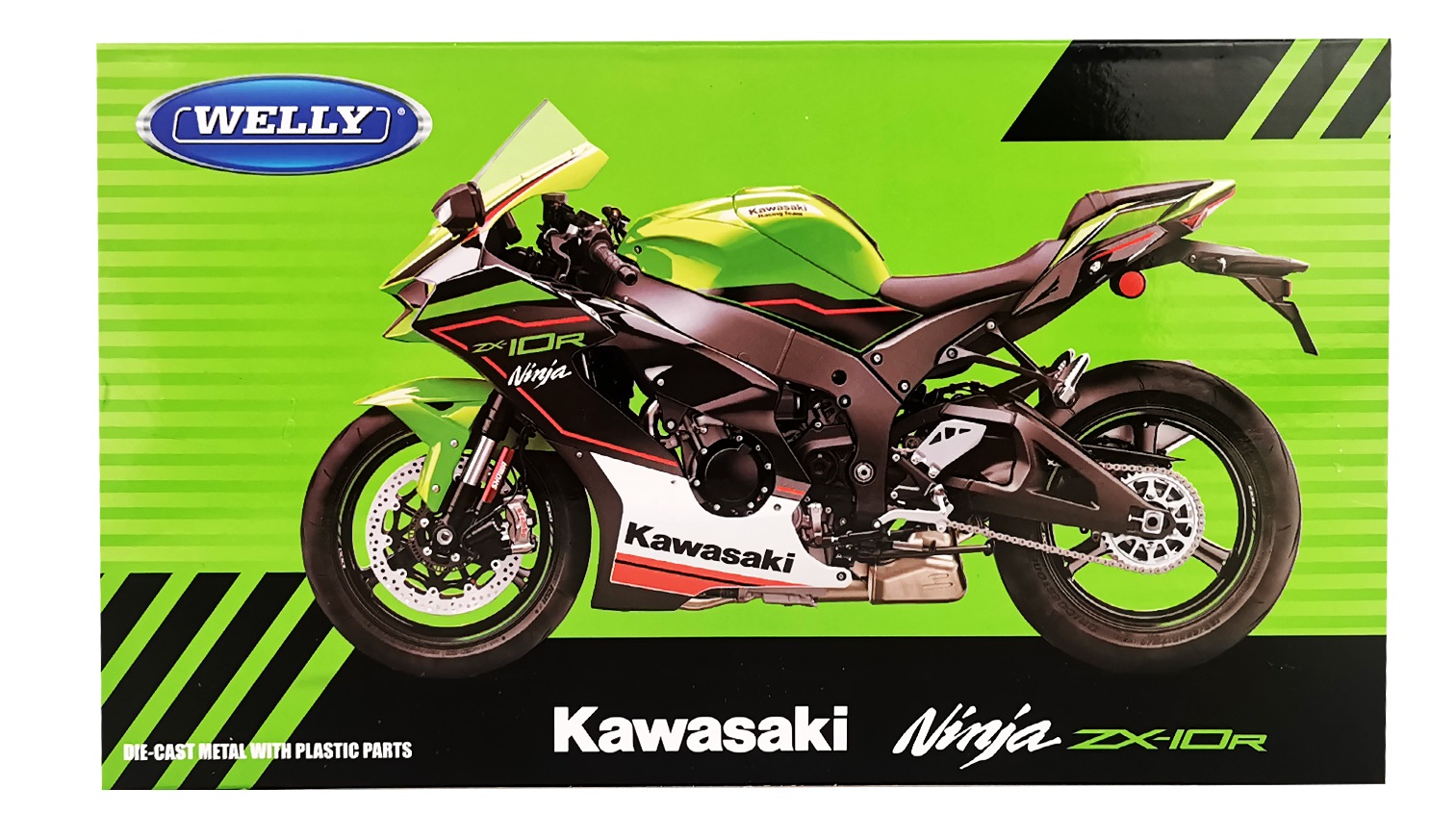 Мотоцикл Welly Kawasaki Ninja ZX-10R 1:12 62204GW - фото 5