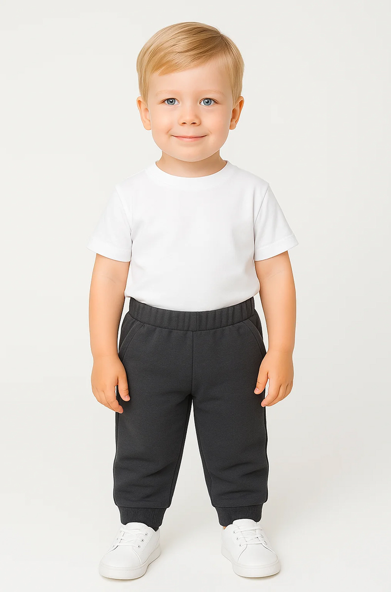 Брюки детские с начесом Эскимо у-12-801антрацит - фото 1