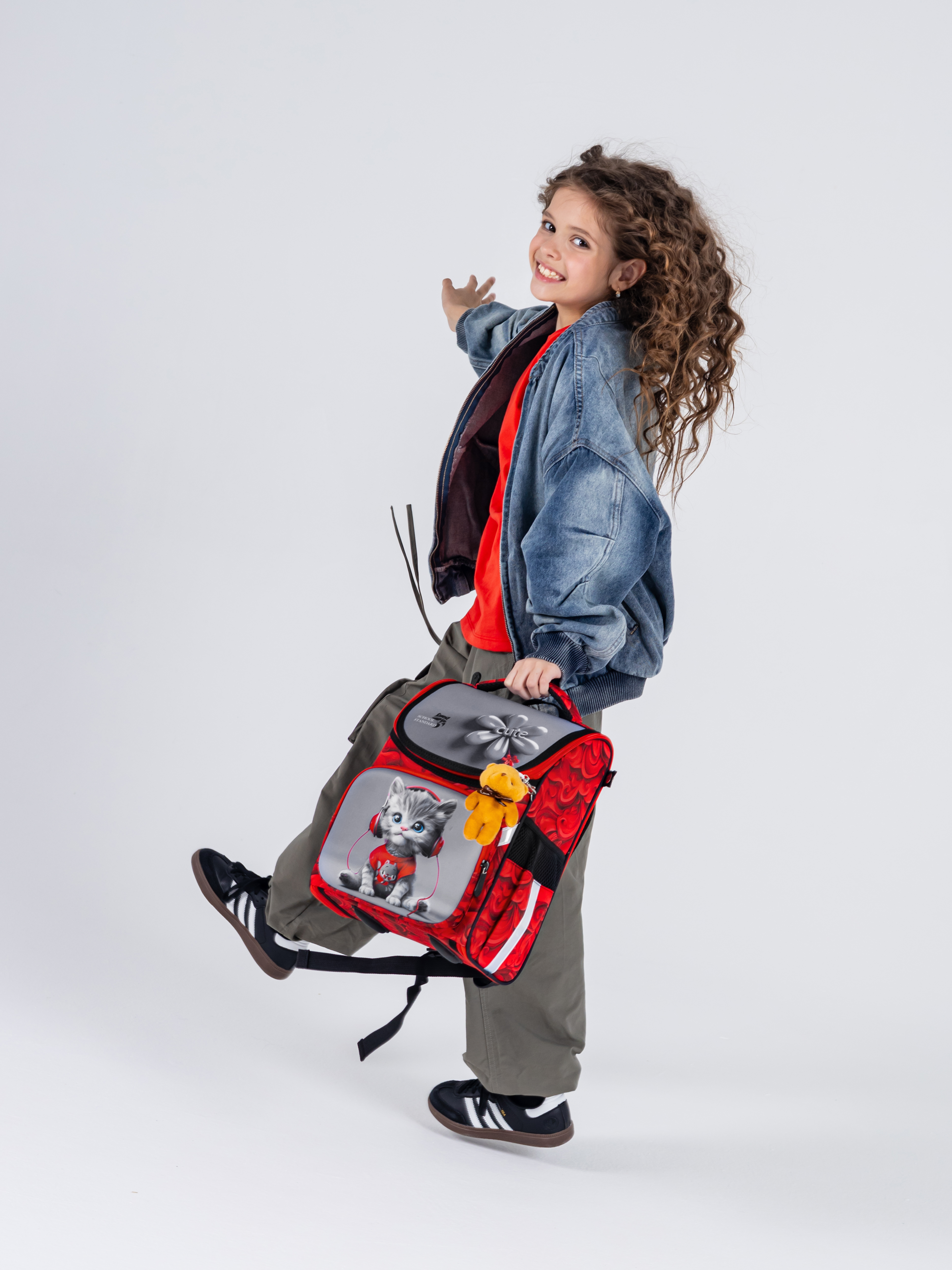 Ранец School Standard начальной школы 4 в 1 + мишка - фото 6