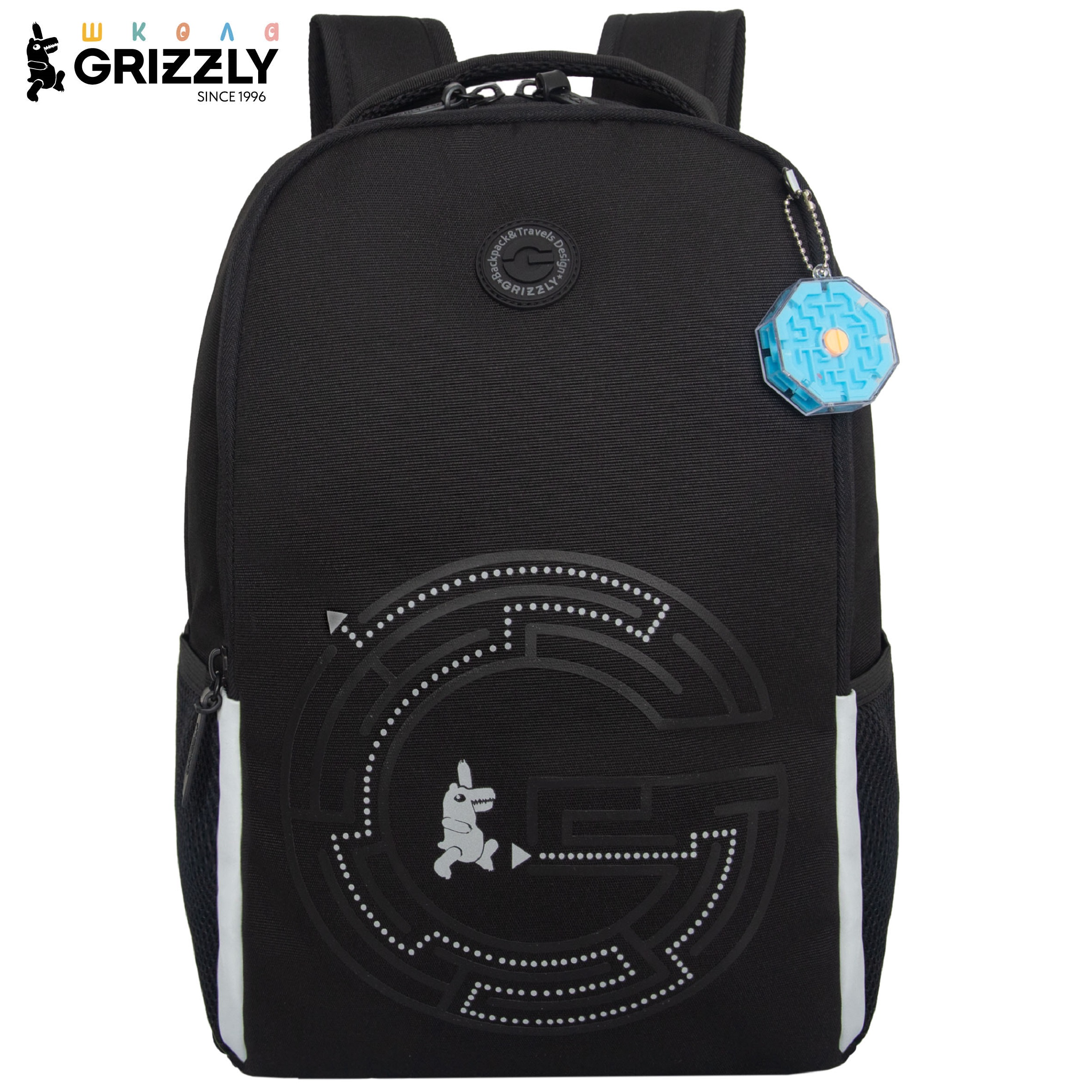 Изображение товара Детский школьный рюкзак GRIZZLY для мальчика с яркими принтами