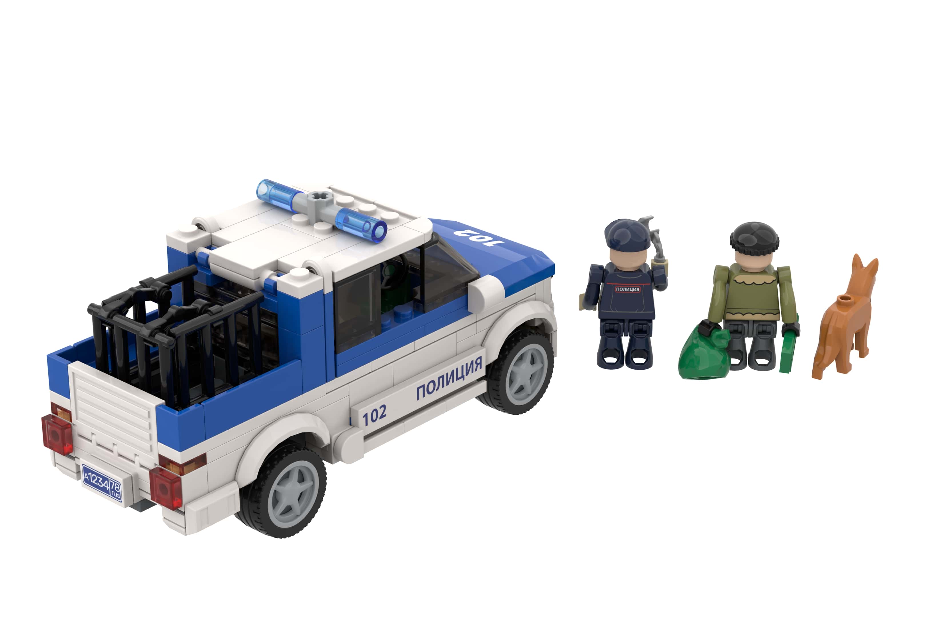 Конструктор brick labs Полицейский автомобиль 272 дет. - фото 9