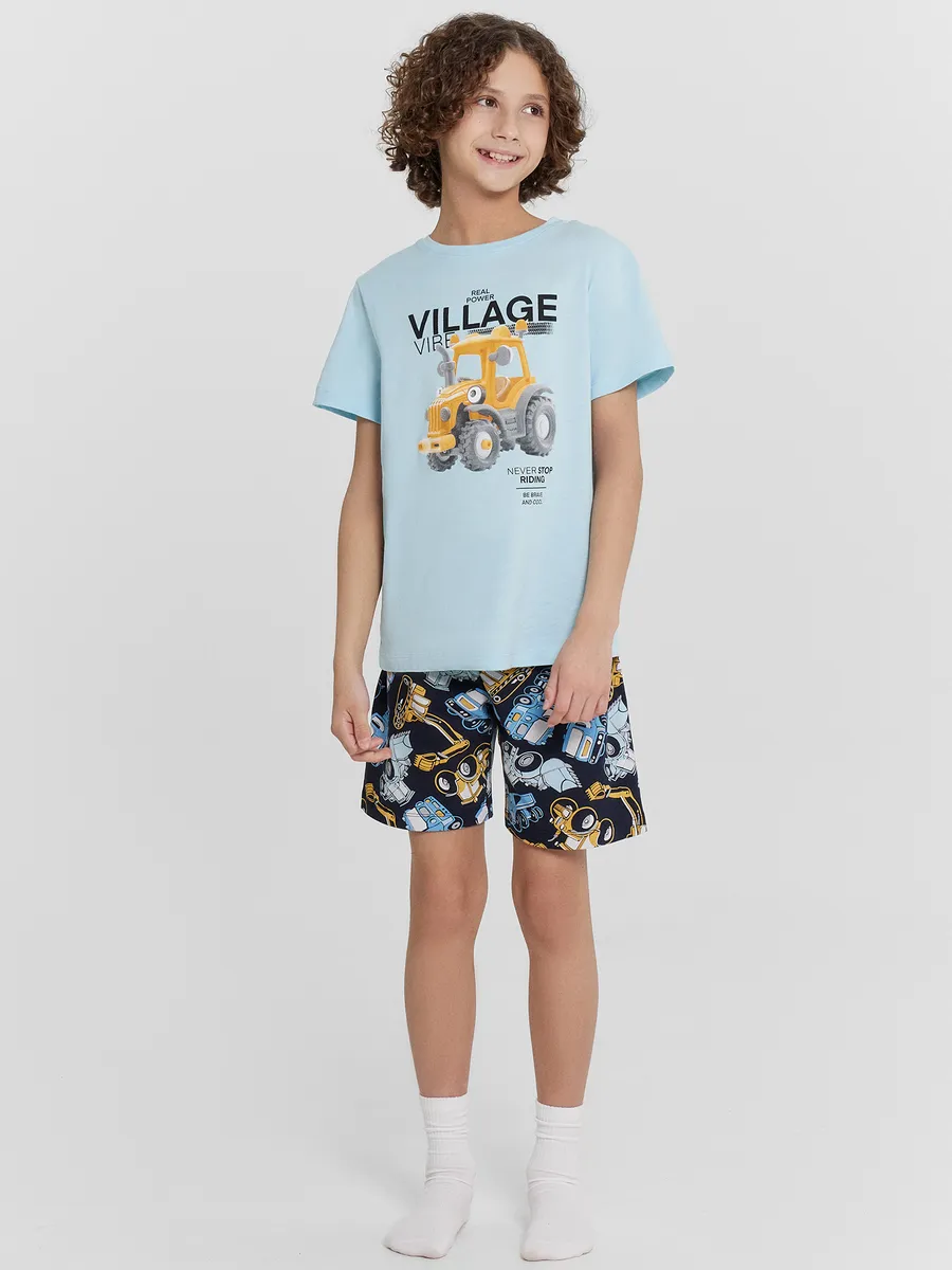 Изображение товара Пижама Mark Formelle для мальчика из хлопка с шортами