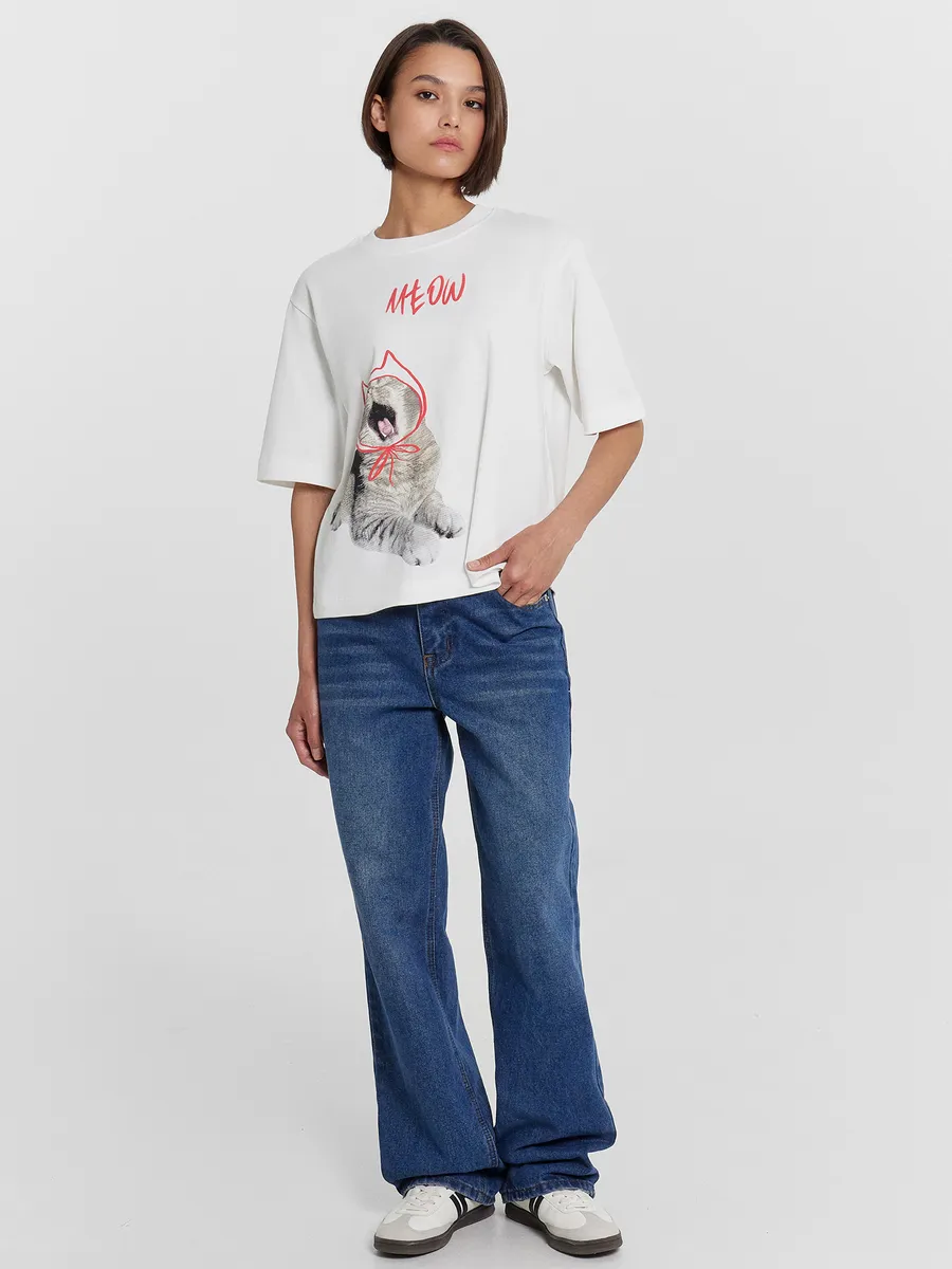 Футболка Mark Formelle (Марк Формэль) 112862/белый +печать19 - фото 7