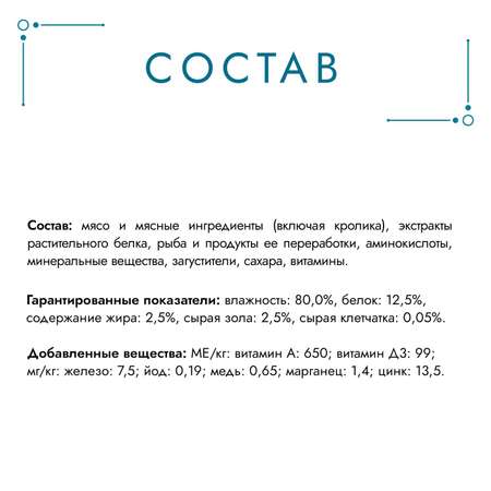 Корм для кошек Гурмэ Перл кролик в соусе 85г