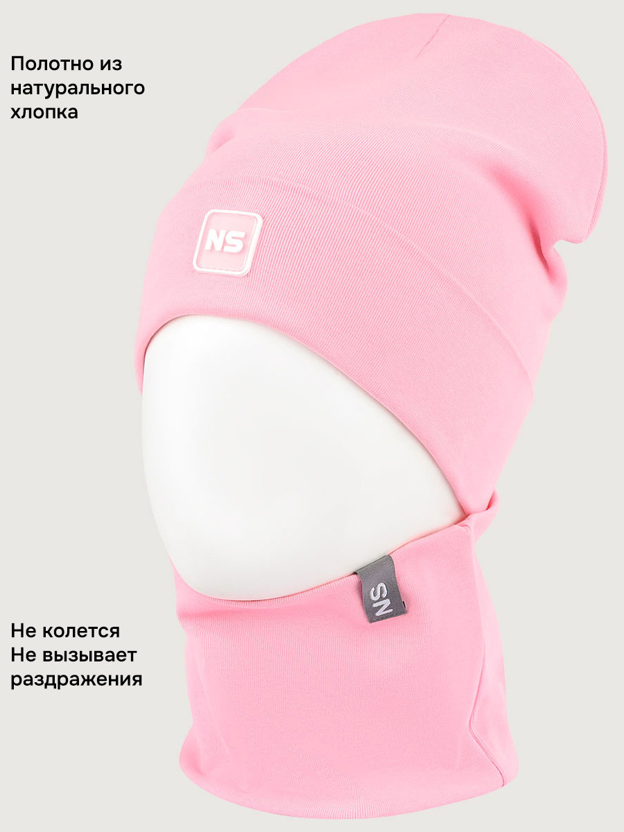 Шапка и снуд NIKASTYLE 12л22826 розовый - фото 3