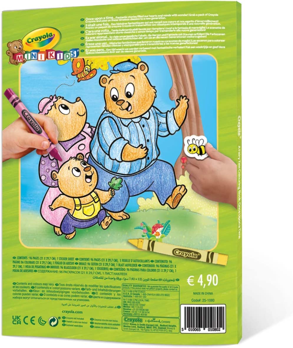 Большая раскраска со стикерами Crayola для малышей Сказки - фото 5