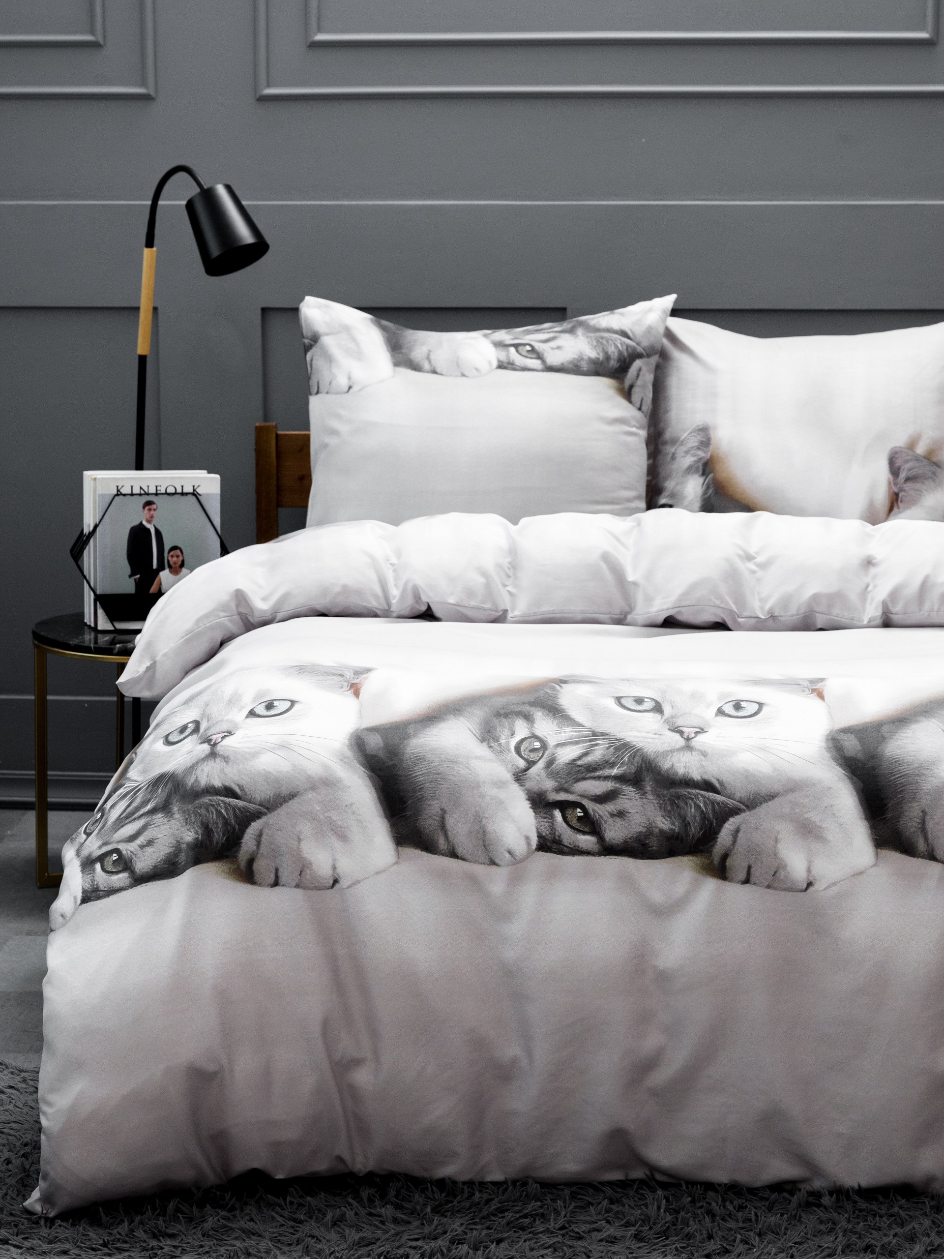 Комплект постельного белья PAVLine Котик евро - фото 7