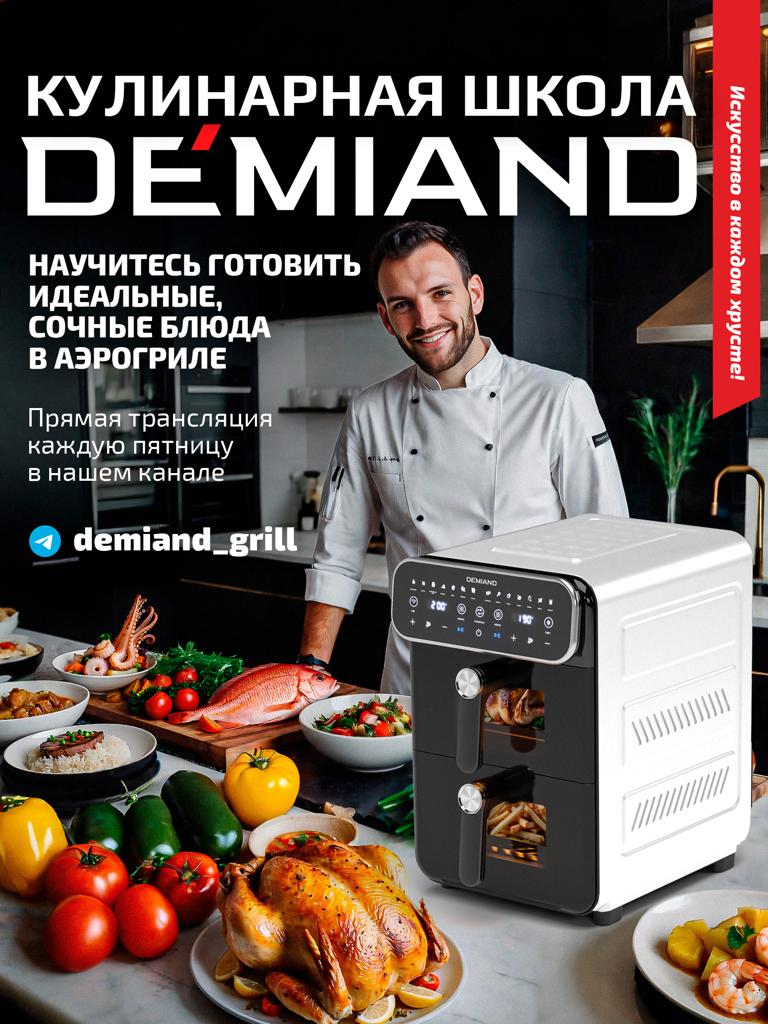 Аэрогриль DEMIAND Duos с Wi-Fi 14 л - фото 8