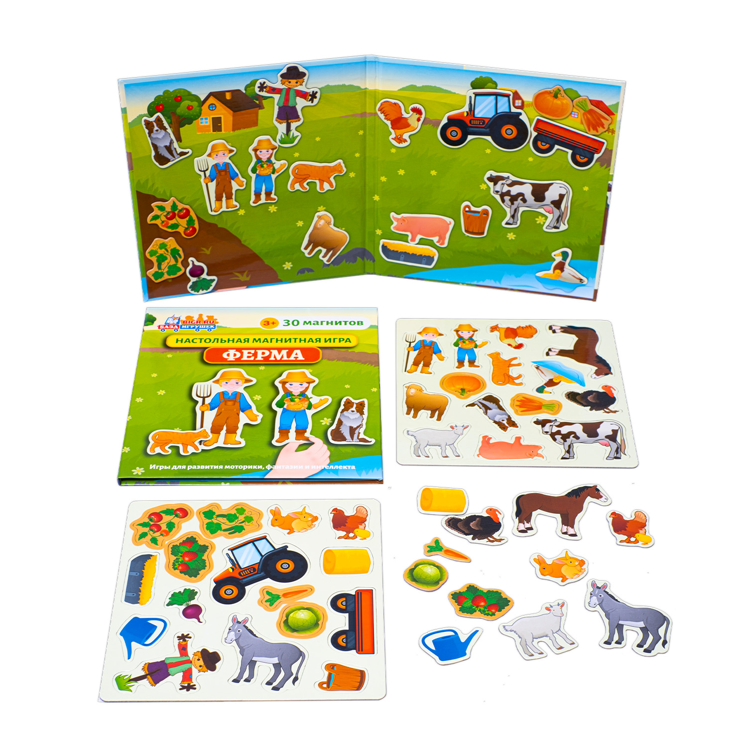 Развивающая игра Бигр Ферма магнитная УД72 - фото 2