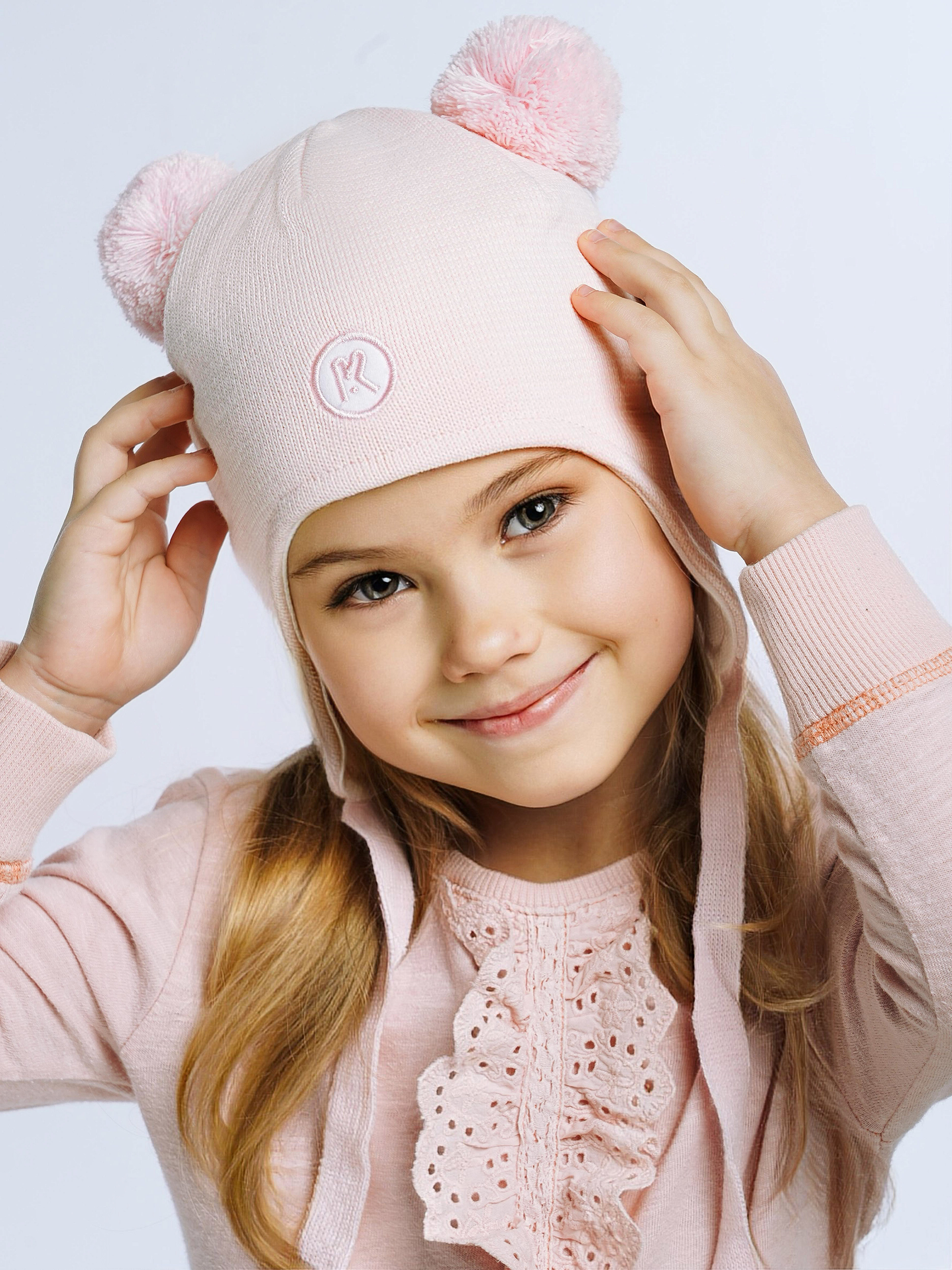 Шапка ПриКиндер M3-1957 Цвет: светло-розовый/белый - фото 10