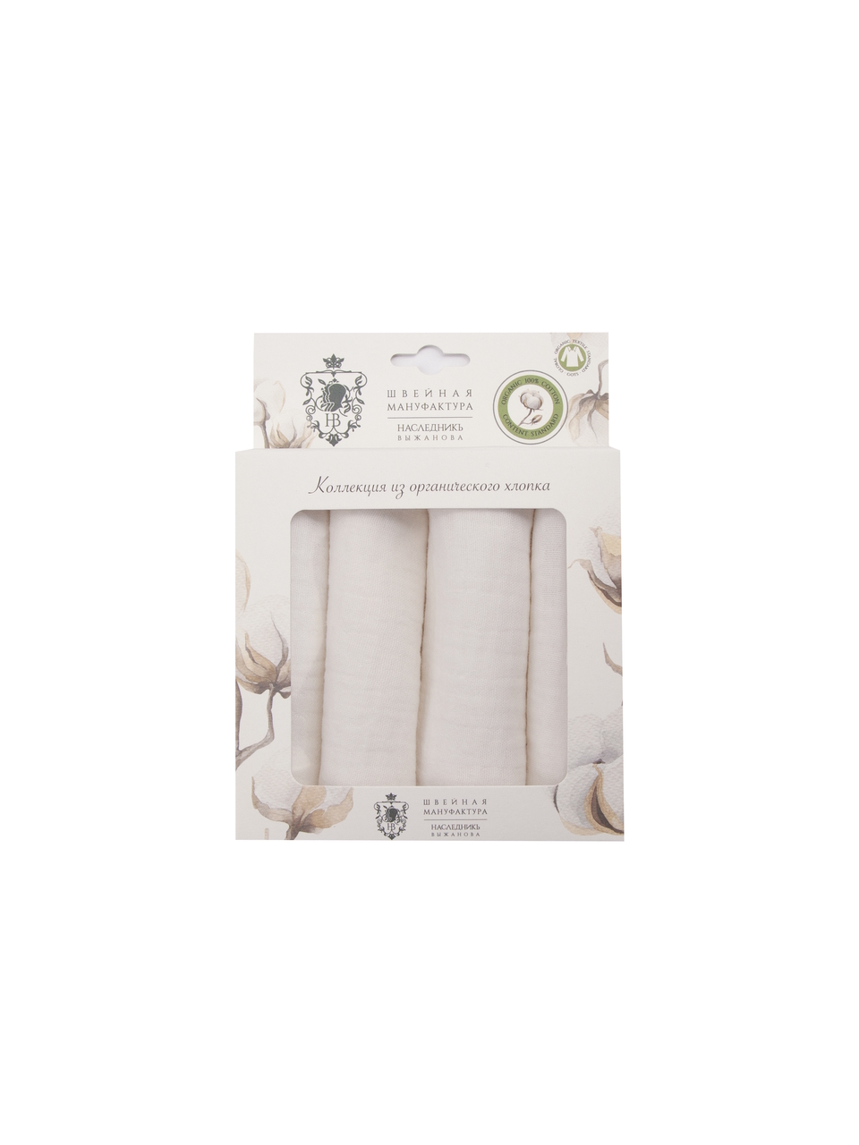 Платок НаследникЪ Выжанова муслин 4 шт. - фото 2