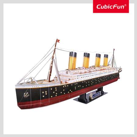Пазл CubicFun Титаник Led свет 266 дет 3D