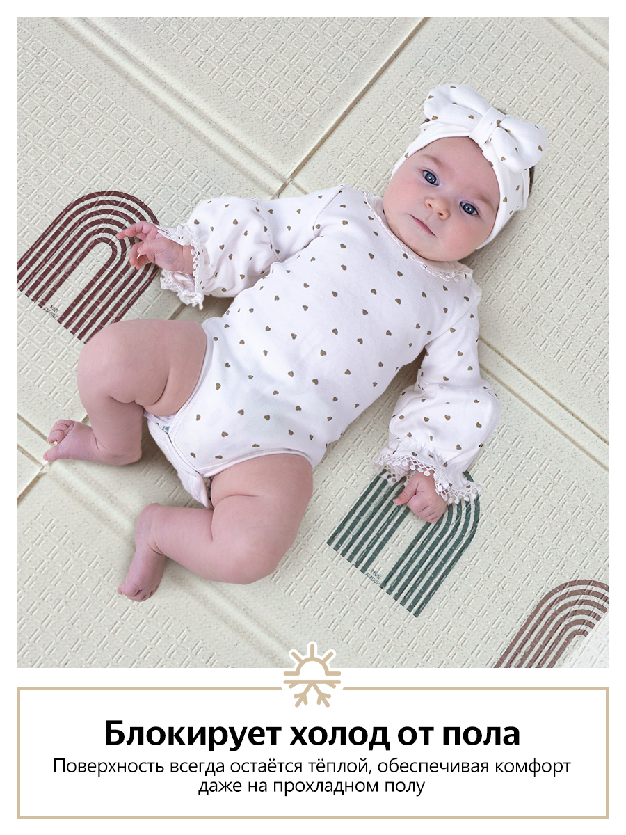 Детский складной коврик MIKMEL Киты/Радуги 120 x 180 см - фото 14