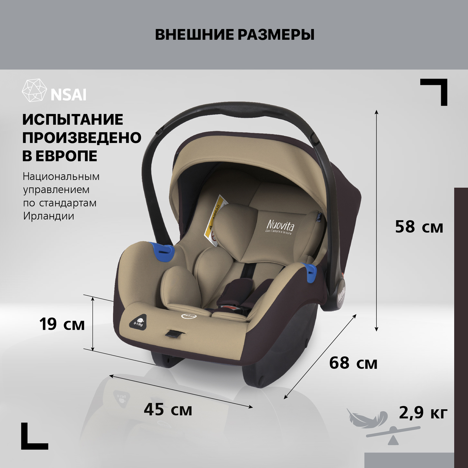 Автокресло Nuovita 0+/1 (0-18 кг) - фото 9