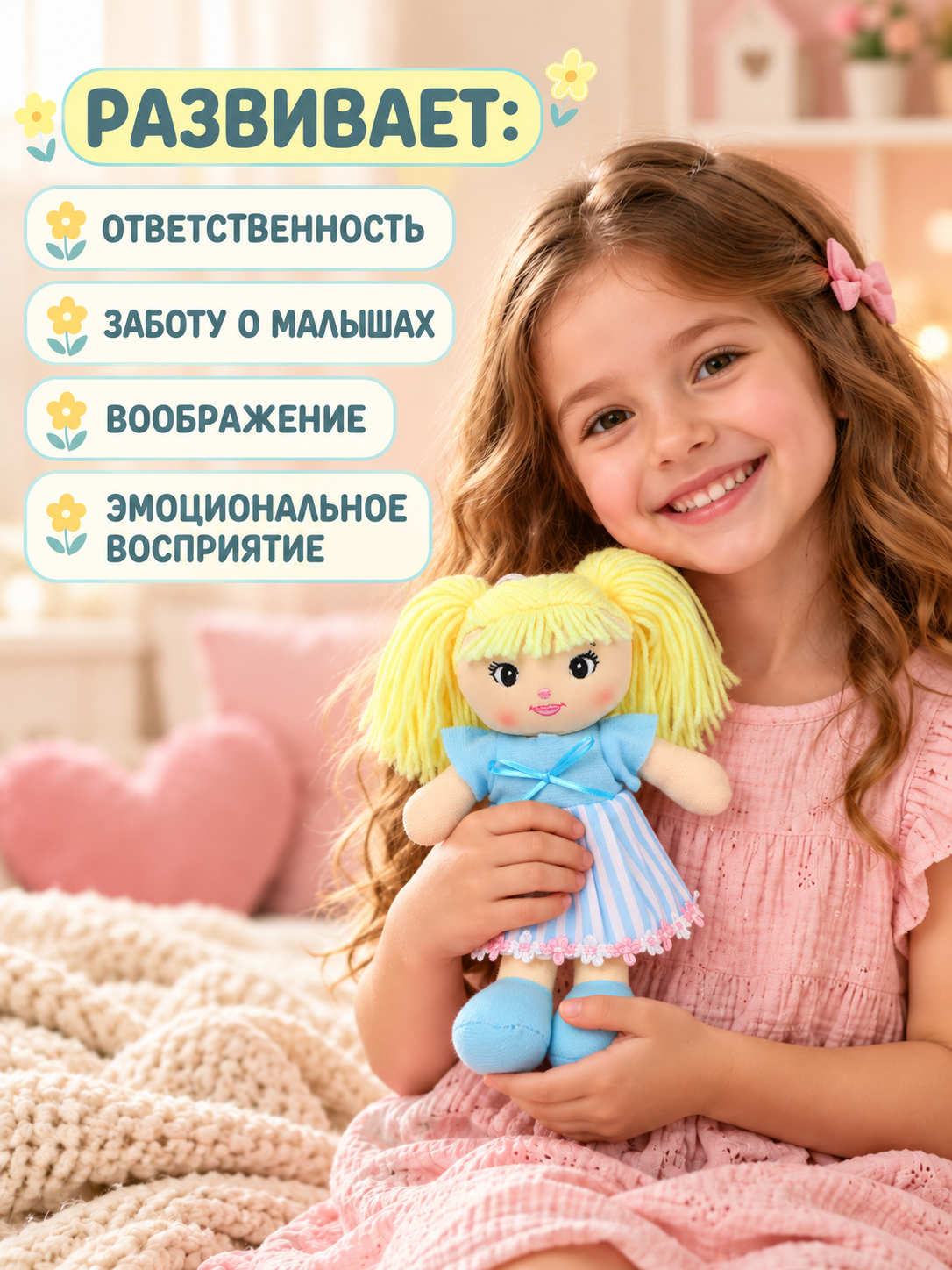 Мягкая игрушка AMORE BELLO говорящая 25см - фото 3