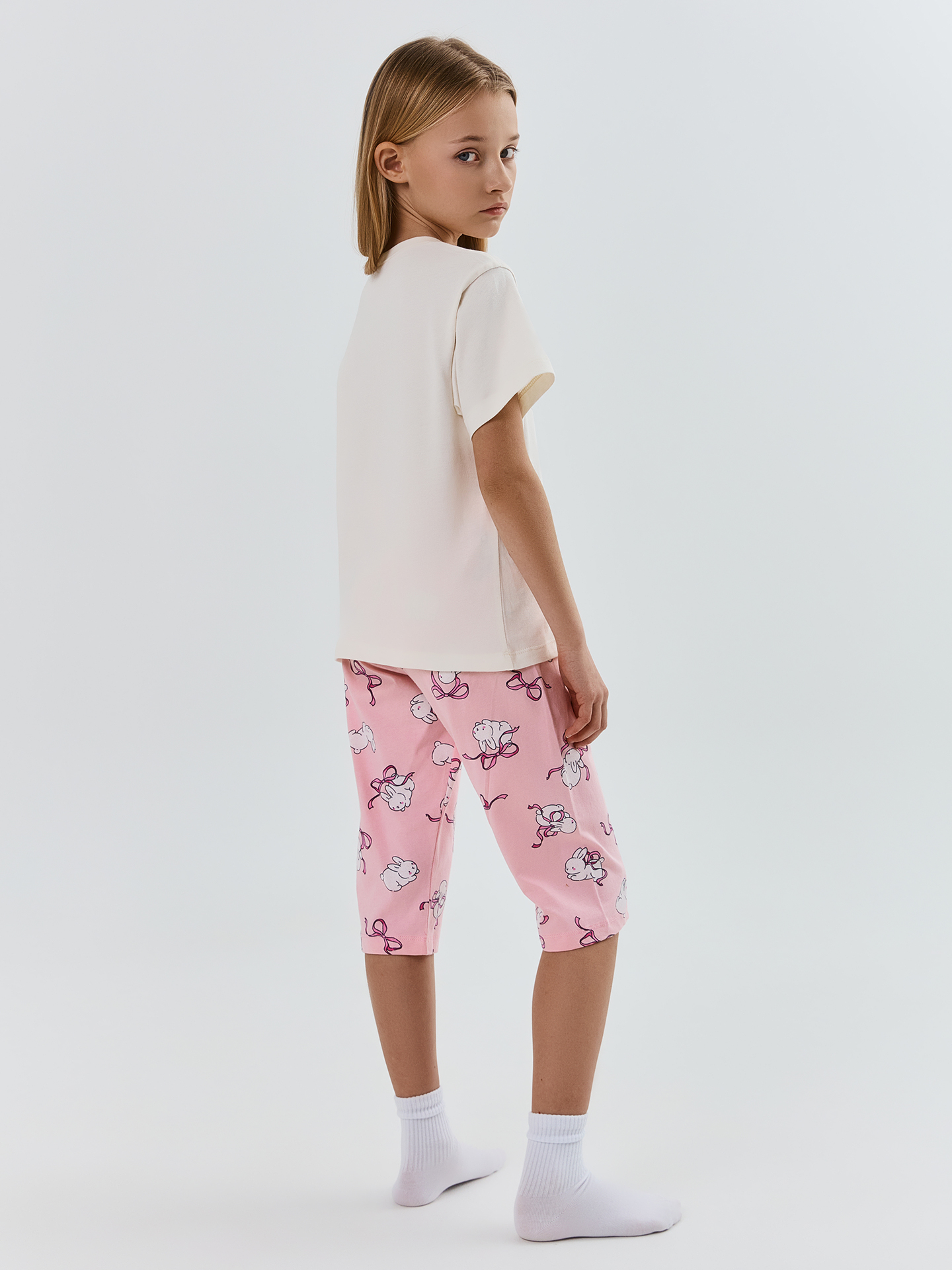 Пижама Mark Formelle (Марк Формэль) 567735/молочный +зайчики на розовом - фото 3