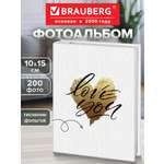 Фотоальбом для фотографий Brauberg семейный подарочный 200 фото 10х15