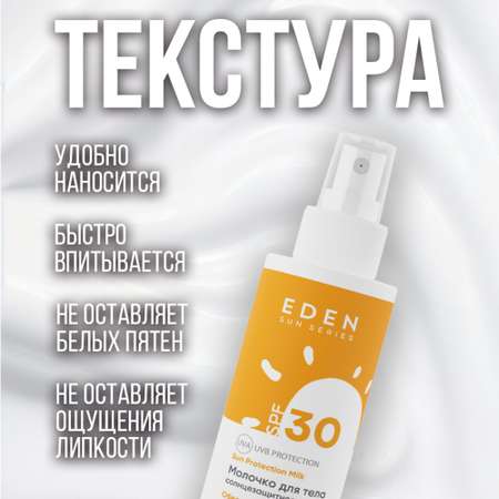 Молочко солнцезащитное EDEN Sun series SPF30 150 мл