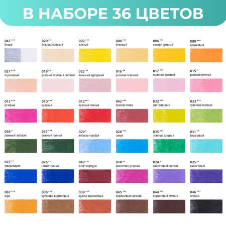 Карандаши цветные Малевичъ 36 шт.